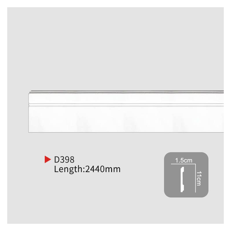 AD398 Durable Pu Skirting Boards for Residential & Commercial Use | EVERWALL