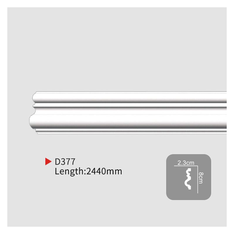 AD377 EverWall Modern Simple Style PU Wainscoting Chair Rail