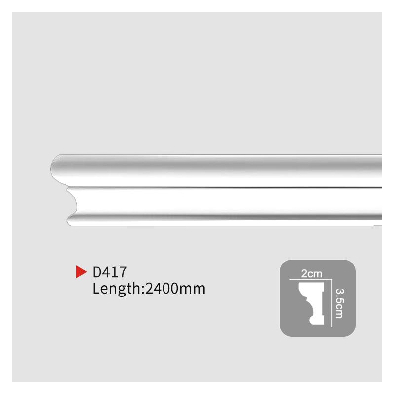 AD417 Simple PU Interior Decorative Molding– EVERWALL