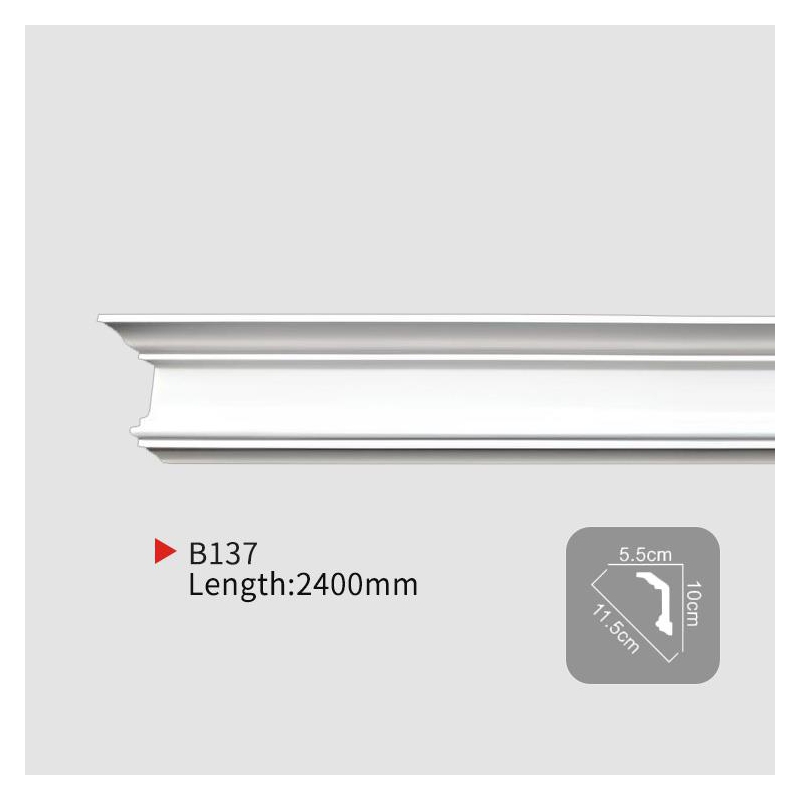 AB137 EverWall Polyurethane Plain Crown Molding Paintable for Ceiling Decor