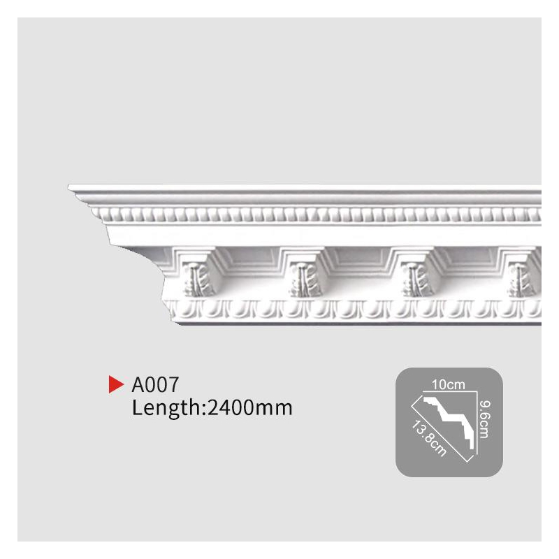 AA007 EVERWALL Hotel Polyurethane Carved Coving for Ceiling