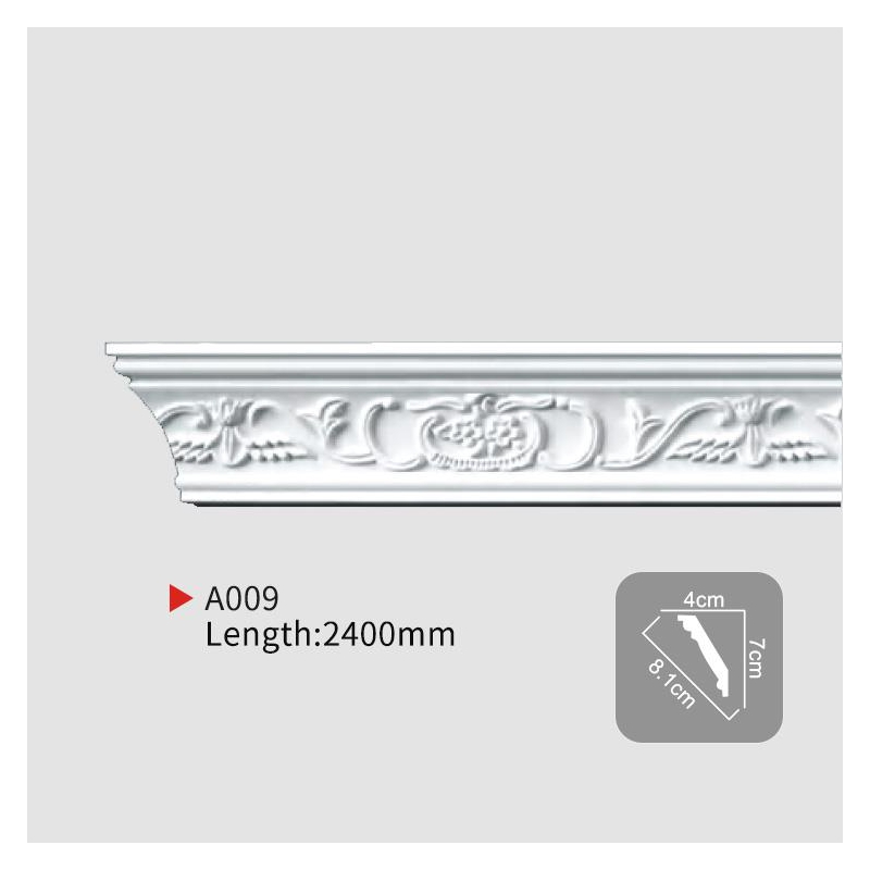 AA009 EVERWALL Classic Style Polyurethane Waterproof Carved Coving