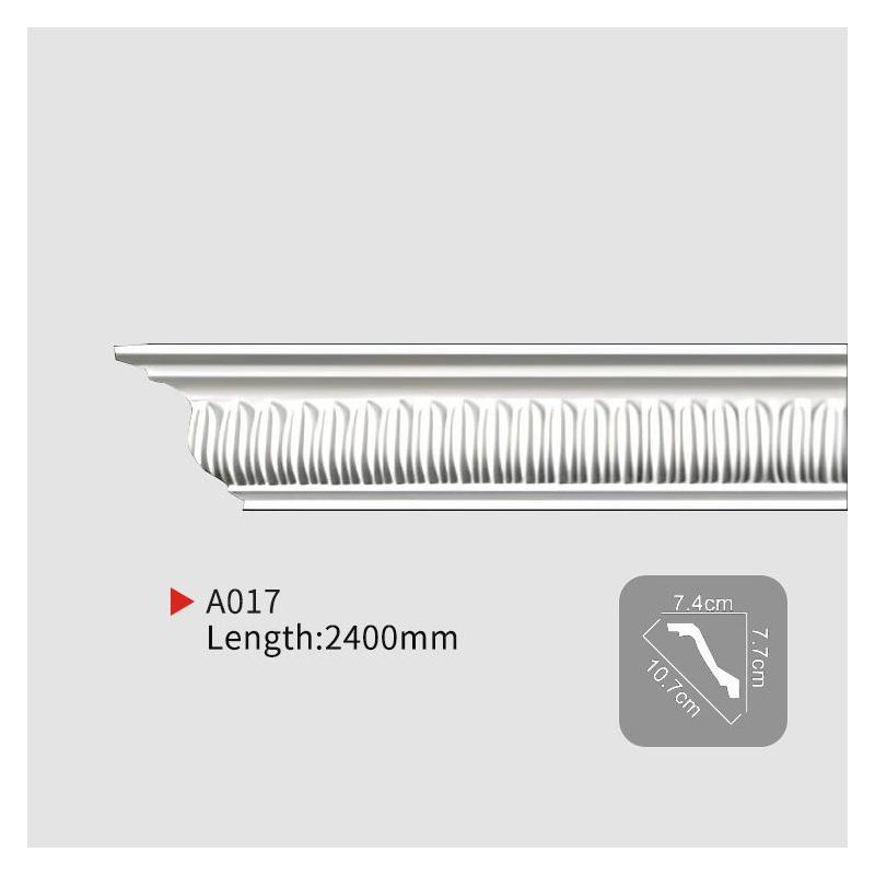 AA017 Everwall PU Cornice Molding Paintable for Commercial Building
