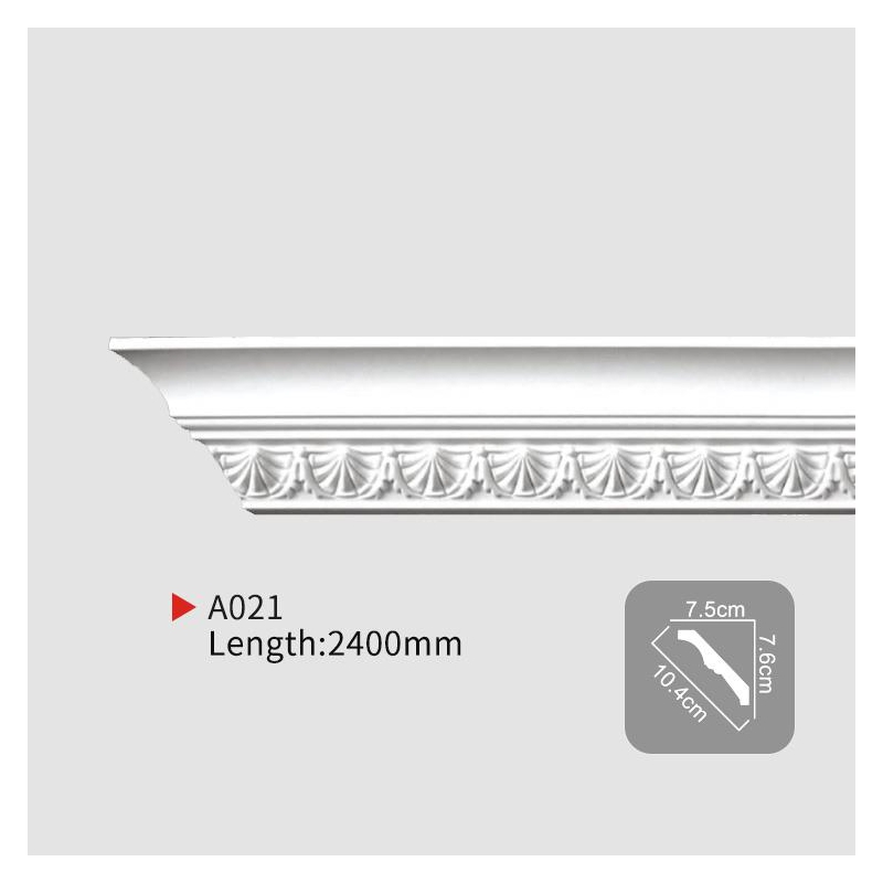 AA021 Everwall Cheap Price PU Crown Cornice in Luxurious Gold Color