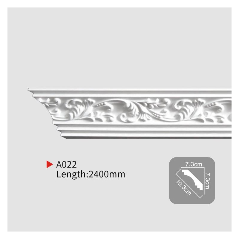 AA022 Everwall Colorful PU Carved Crown Molding Trims for Banquet
