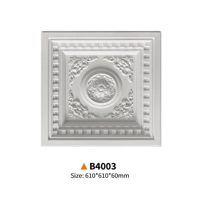 B4003-European-style colorable polyurethane square ceiling light fixture