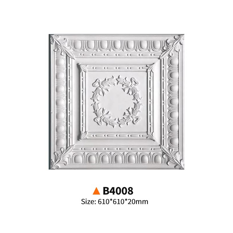 B4008-Everwall Manufacturer - European Minimalist PU Square Ceiling Rose