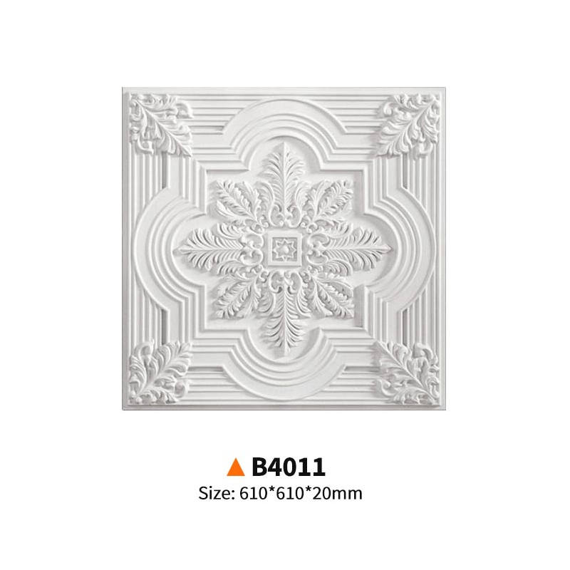 B4011-Everwall Neoclassical PU Square Ceiling Rose