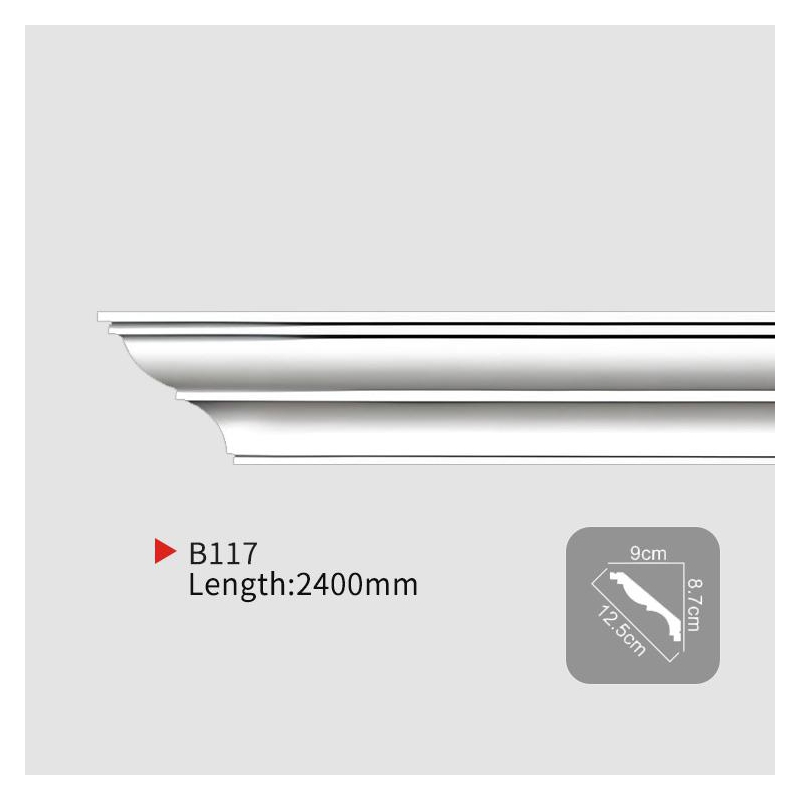 AB117 Plain cornice molding