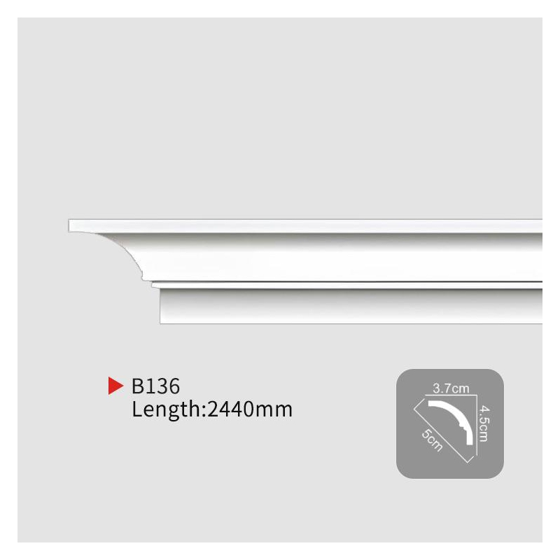 AB136 PU Plain Crown Molding