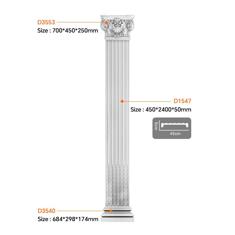 D1547 PU Wall Pillar 